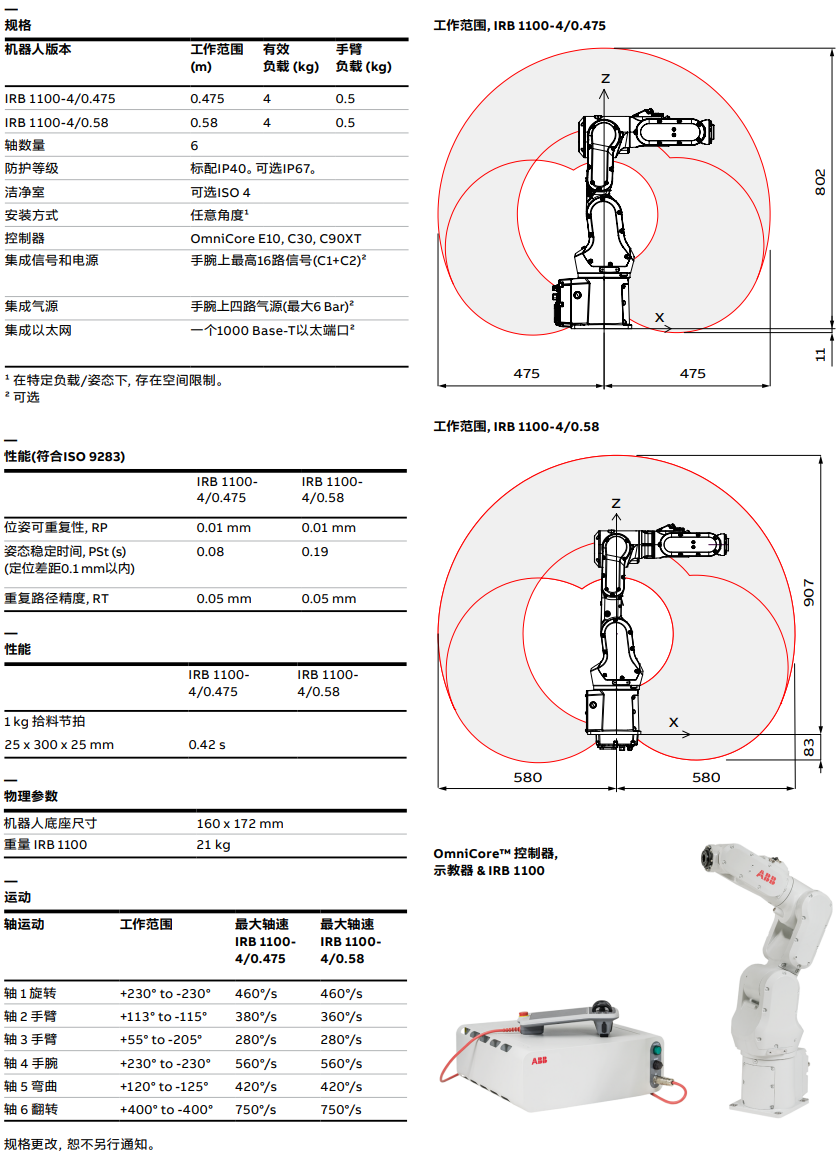 ABB机器人IRB 1010-1.5/0.37